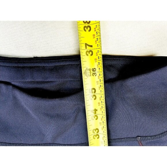 Uniqlo Size Small 28" Inseam Navy AIRism Hidden Pocket Women's Logo Yoga Pants - Picture 12 of 13